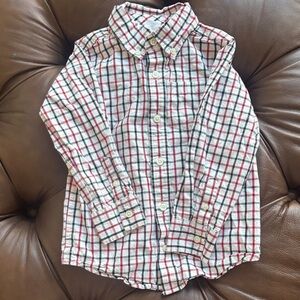 Gymboree Red and White Checkered Button Down Shirt